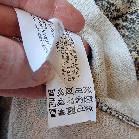 Zara Snakeskin Print Long Sleeve Cropped Sweatshirt Size M - Picture 7 of 9